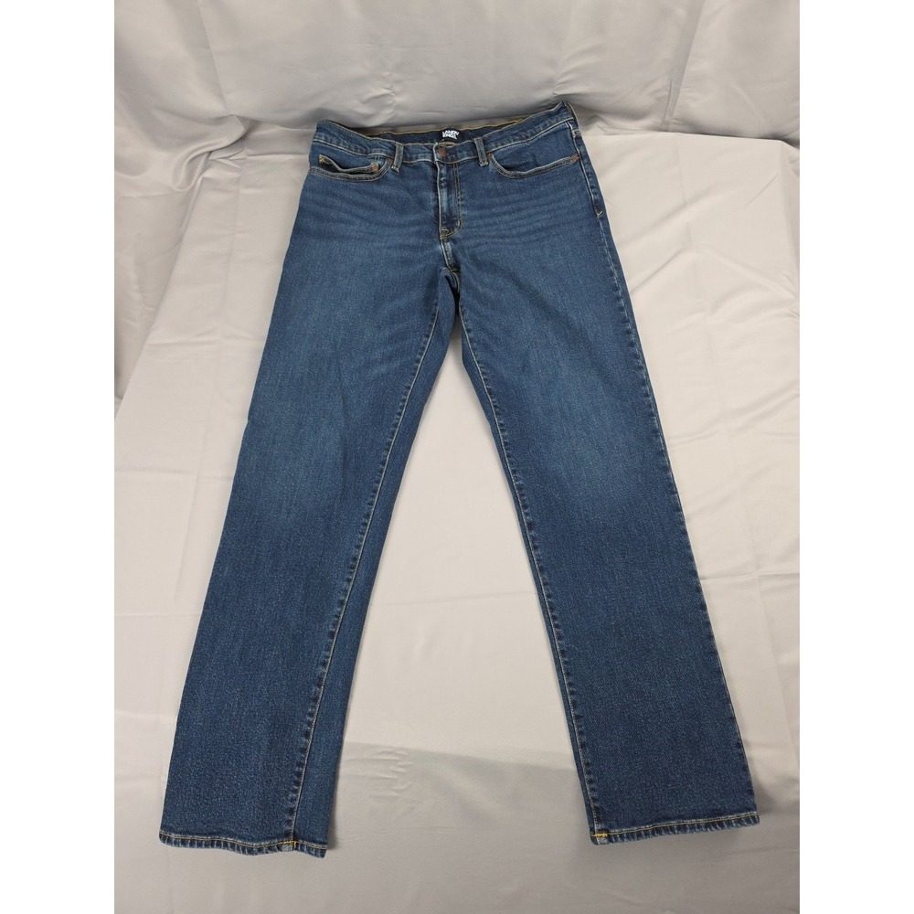 Lands End Mens Traditional Fit Straight Leg Blue Denim Jeans 100% Cotton 36x29